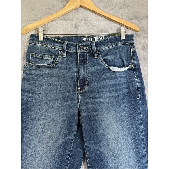 Devil Dog Jeans Mens 30x30 Blue Slim Tapered Sanforized Denim 29" Inseam - Picture 2 of 15